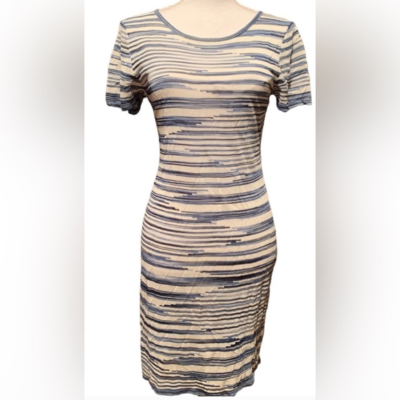 Trina Turk Striped Short Sleeve Dress - Picture 1 of 1